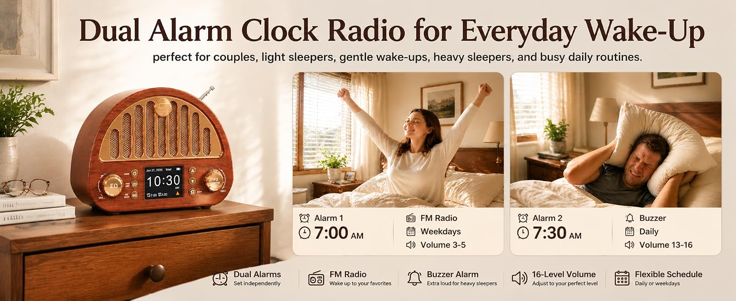 Dual Alarm for Real-Life Schedules