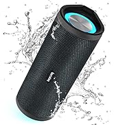 HEYSONG Portable Bluetooth Speaker, Waterproof Wireless Outdoor Speakers with LED Light, Enhanced...