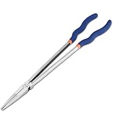 WISEPRO Long Reach Pliers - 16 Inches Straight Angle Long Needle Nose Pliers - for Narrow Spaces ...