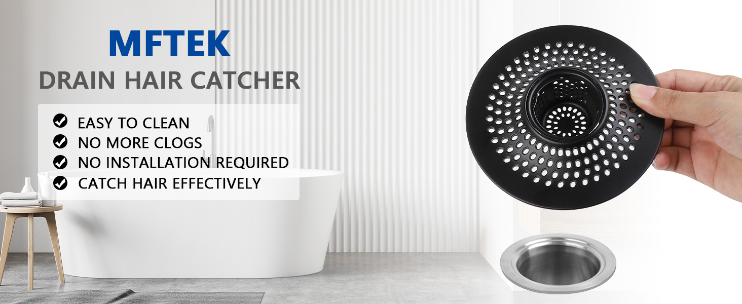 MFTEK tub drain hair catcher