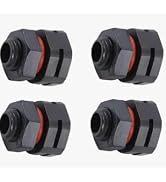 Black IP68 Industrial Breather Vent - M12x1.5 Pressure Equalization Valve, Dual-Port Moisture Con...