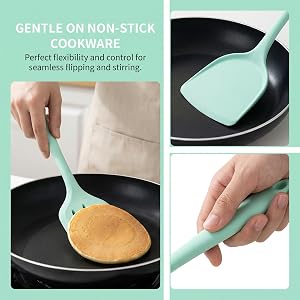 Perfect flexibility and control for seamless flipping and stirring.