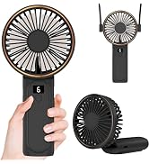 Handheld Fan, Portable Fan, 4000mAh USB Rechargeable Personal Fan, 180° Foldable Mini Desk Fan wi...