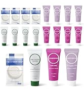 Travel Size Toiletries Set Bulk,Individually Wrapped 1 Fl oz Mini 2-in-1 Shampoo & Body Wash Body...