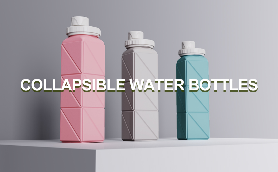 BEAUTAIL Collapsible Water Bottles Reusable Silicone Foldable compact Lightweight Water Bottle
