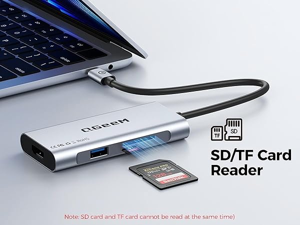 SD/TF card reader usb hub
