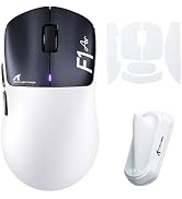 ATTACK SHARK F1AIR Wireless 8K Ultralight 39g Gaming Mouse-White Black+Tape | PAW3955 MAX 60K DPI...