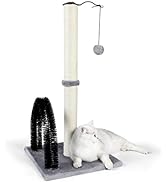ANWA Tall Cat Scratching Post with Arch Self Groomer Massager, 32" Scratching Post for Indoor Cat...