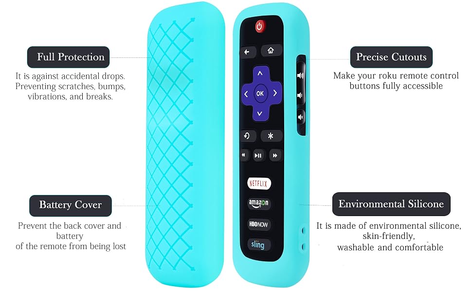 roku remote cover case glow in the dark tv tcl tlc roko rem0te ruko roco rolu rukuo ruku hisense