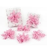 HUIHUANG Pink Velvet Bows for Gift Wrapping Self Adhesive Velvet Christmas Gift Bows Burst Curly ...