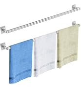 VOTZAAQ Brushed Nickel Towel Bar for Bathroom Wall,Stainless Steel Towel Racks for Bathroom Wall ...