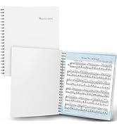 MECCALINE Sheet Music Folder (1 Pack, Ivory) – 40 Sleeves Display 80 Pages Spiral Binder Organize...