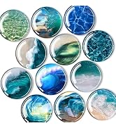 Qualsen 12Pcs Cute Magnets Fridge Magnets Glass Magnet Refrigerator Magnets Strong Magnets for Ki...