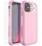 X-belmox Shockproof Designed for iPhone 11 Case with Glass Screen Protector, Military Grade Drop ...