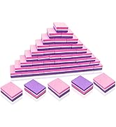 Mini Nail Buffers – 50PCS 100/180 Grit Square Fingernail Buffers Set, Buffer Blocks Sanding Block...