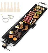 ARLIME 35" Extra Large Electric Griddle, Nonstick Countertop BBQ Grill with Adjustable Temperatur...