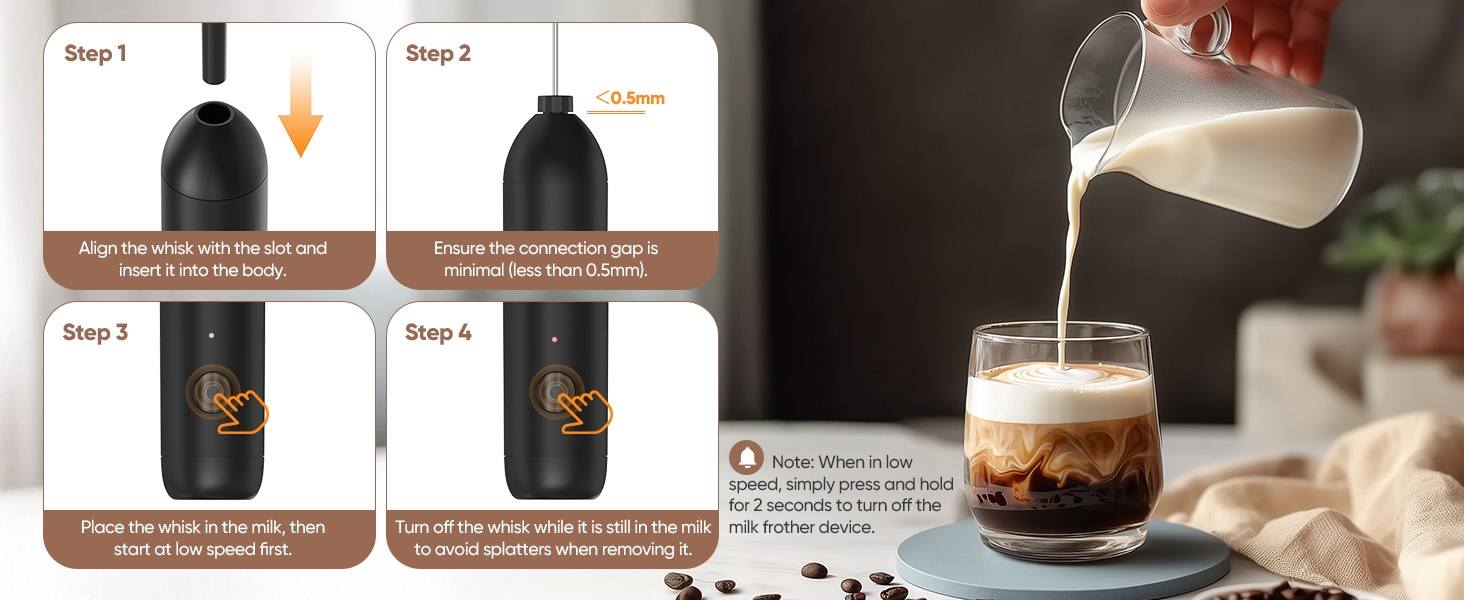 rechargeable milk frother