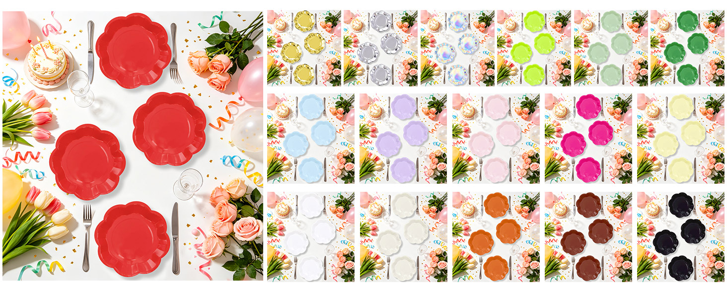 7 inch paper plates round paper plates disposable plates party supplies birthday plates cake plates