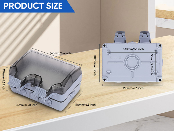 Outdoor Power Outlet with Extension Cord Size