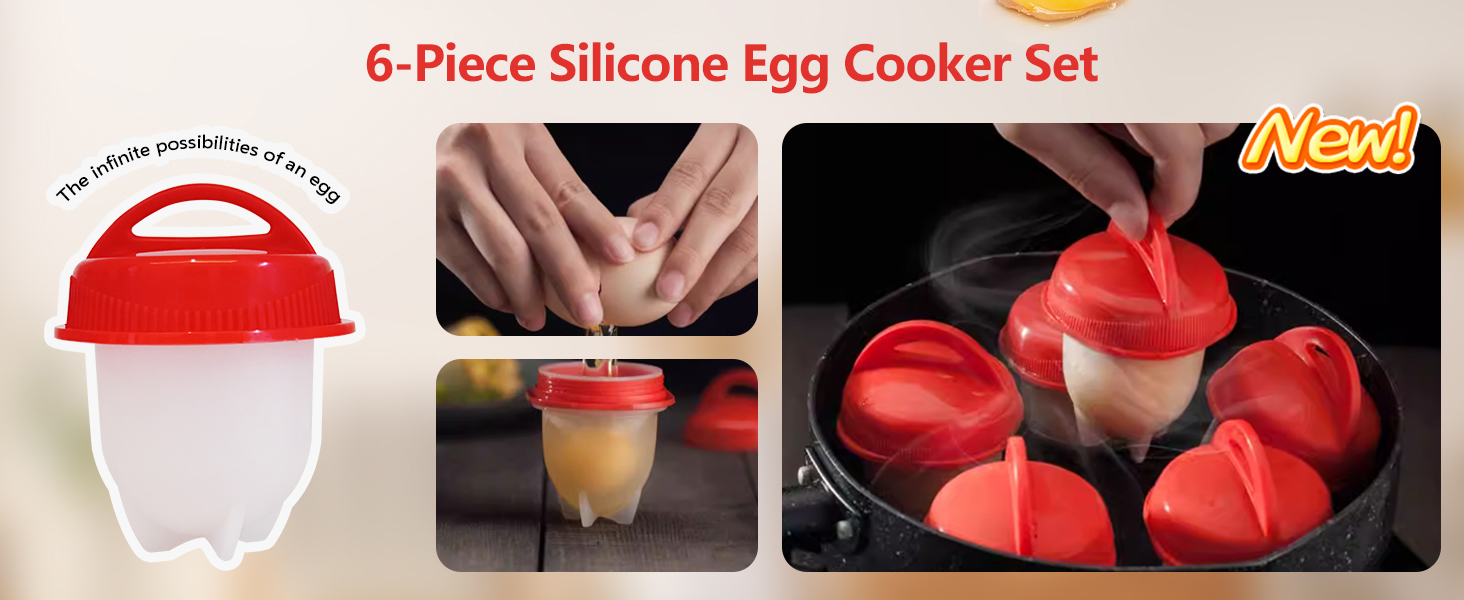 6 Pcs Egg Cooker