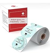 Memoqueen 2 Inch Flower Round Thermal Sticker Labels for Phomemo M110/M221/M220/M120/M200/M110S L...