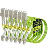 VANDESAIL 6 Pack SC to LC Fiber Patch Cable OM5 4M/13FT, MM Multimode Fiber Optical Patch Cord 1/...