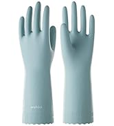 wahoo PVC Dishwashing Cleaning Gloves, Reusable Unlined Kitchen Gloves, Non-Slip, Medium