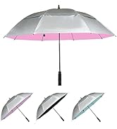 MRTLLOA 54/62/68/72 Inch Automatic Open Golf Umbrella, Extra Large Oversize Double Canopy Vented ...