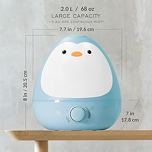 3-in-1 Cool Mist Humidifier with Diffuser + Nightlight, Humidifier