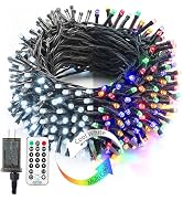 BrizLabs Christmas String Lights, 115ft 300 LED Color Changing Christmas Lights, 11 Modes Cool Wh...