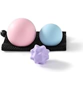 JIEJUNJIE Pastel Massage Ball Set - Deep Tissue & Trigger Point Support Lacrosse Balls for Back, ...
