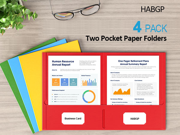 Habgp Paper Folders with Pockets