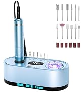 JOSGLOI Electric Nail Drill Professional: 40000RPM Electric Nail File Kit Efile Nail Drill Machin...