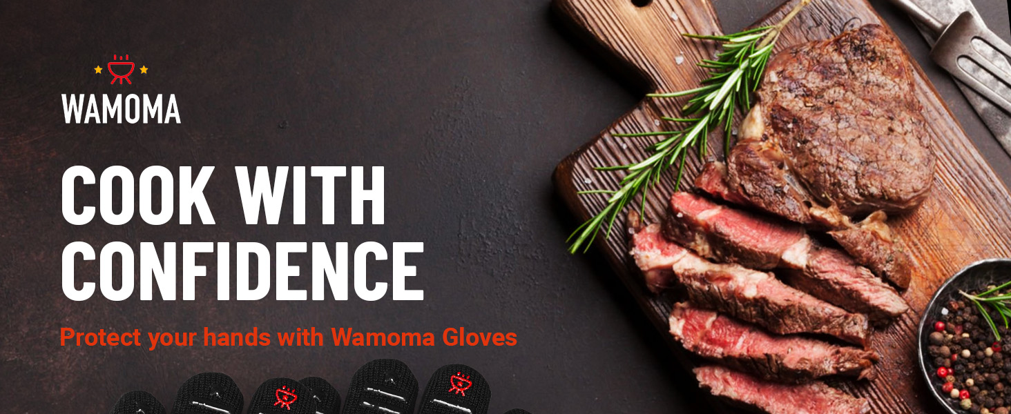 Meat Gloves for BBQ Heat resistance cooking mits for kitchen glove