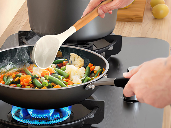 silicone cooking utensils cream white 2