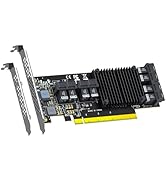 GLOTRENDS ST538 8-Port SFF-8643 to PCIE 3.0 X16 Adapter Card with PEX8749 Controller for High-Den...