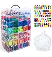 7 Layers Stackable Storage Container, 70 Adjustable Compartments (White) Stackable Storage Contai...
