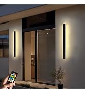 L LOHAS LED 2pack Long LED 31.5inch Modern Outdoor Wall Lights, 2700-6500K 6CCT Dimmable Outdoor ...