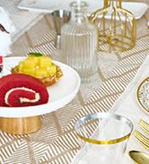 150 Count Gold Dinnerware Set, Elegant Plastic Plates Disposable Include: 25 Gold Lace Plastic Pl...