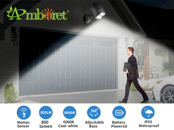 battery powered spotlight outdoor