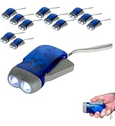 Evelots Hand Crank Flashlight - Camp - Home - Car - LED Bright Light - Set/12