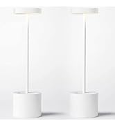 SAKRINGT 2 Pack Cordless Table Lamp Rechargeable,5000mAh Battery Operated Portable LED Table Ligh...
