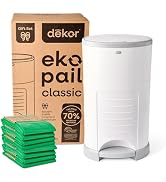 Diaper Dekor EKO Classic Diaper Pail Gift Set | White