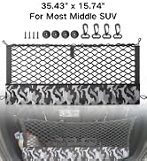 RED WOLF Upgraded Envelope Cargo Net with Storage Bag Fit for Most Middle SUV Trunk Bed Grocery N...