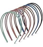 Plastic Headbands - 6 Pack Double Row Teeth Comb, Non-Slip Hair Accessories for Women, Girls 6 co...
