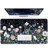 Aesthetic Desk Mat, Cute Celestial Garden Desk Pad Protector for Work & Decor, 31.5" x 11.8", Pre...