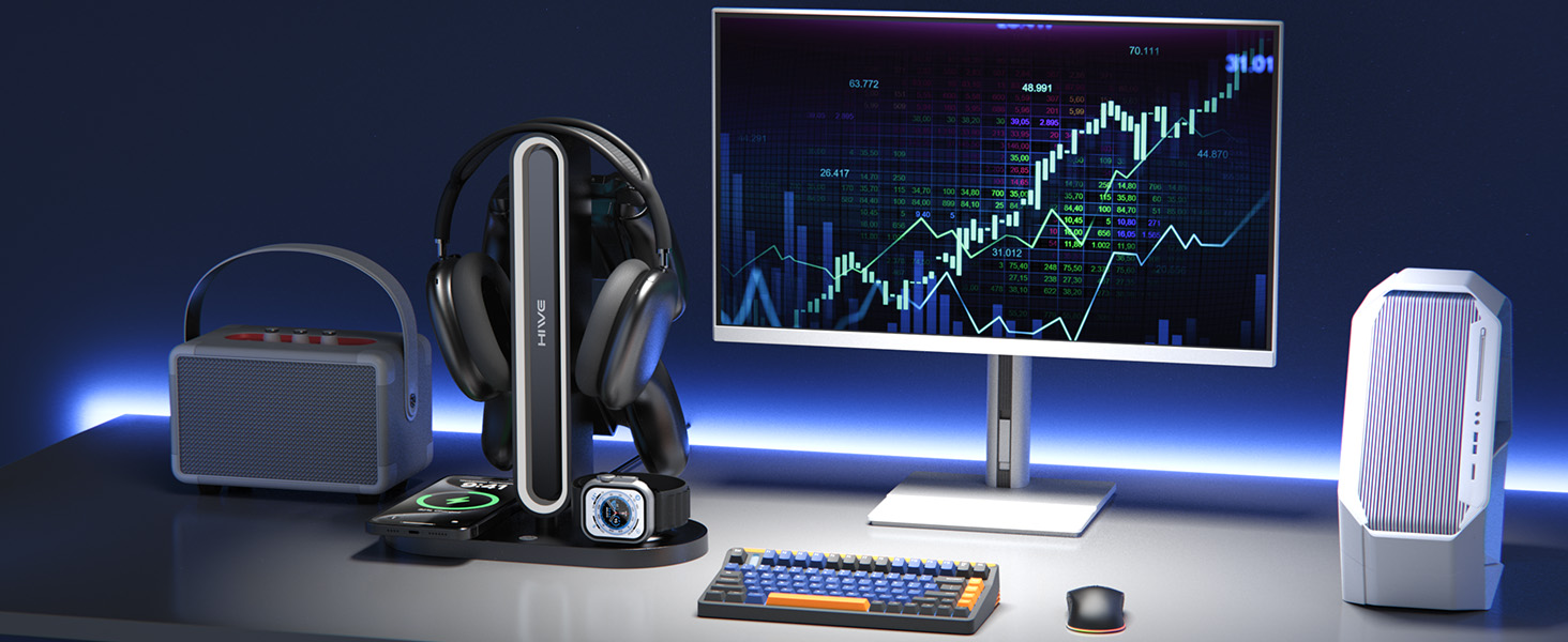RGB headphone stand