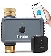 Insoma WiFi Water Timer with Brass Inlet&Outlet, Smart Sprinkler Timer + Auto/Manual/Rain Delay f...