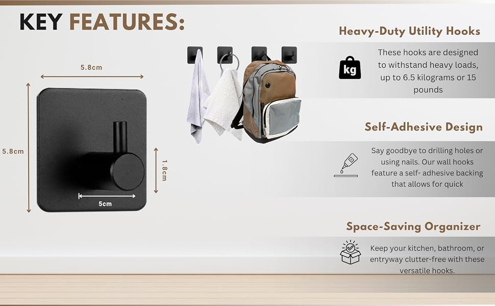 ADHESIVE WALL HOOK
