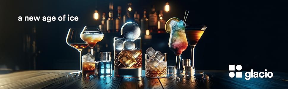 Ice cube molds, clear ice maker, whiskey ice molds, large, small, crushed